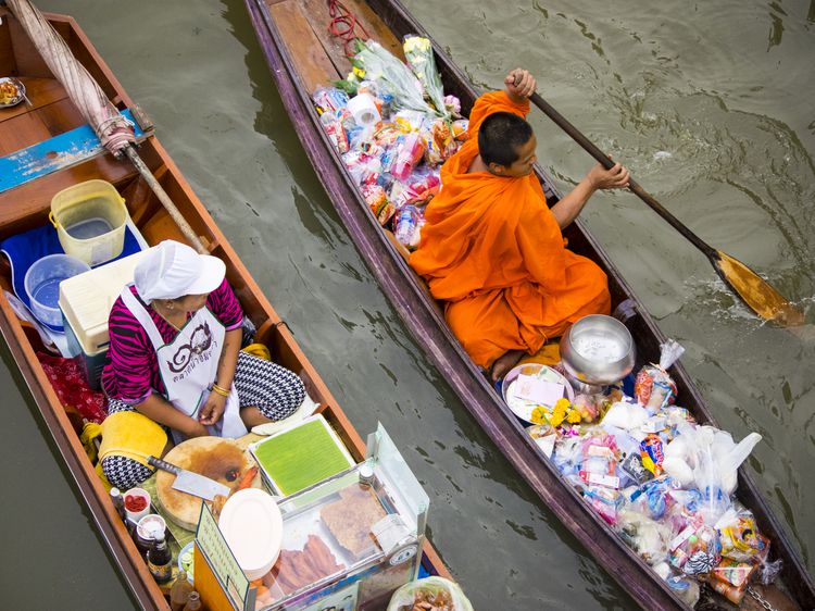 Damnoen Saduak Floating Market near Bangkok